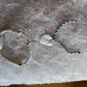 Handmade Braided Bracelets with Shell Accents Bubdle Of 2